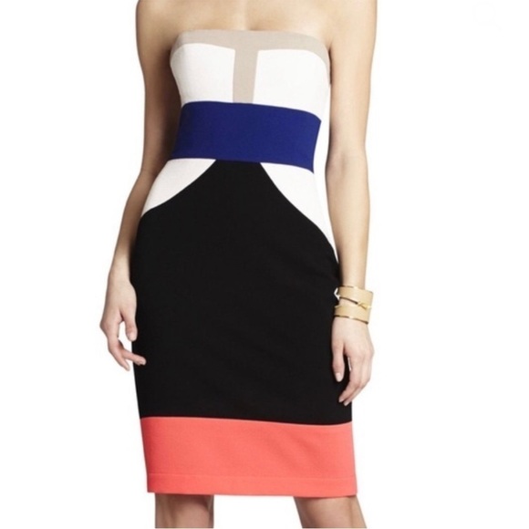 BCBGMaxAzria Reese Colorblock Dress Women’s Size 4 NWT $298.00 - Picture 2 of 13